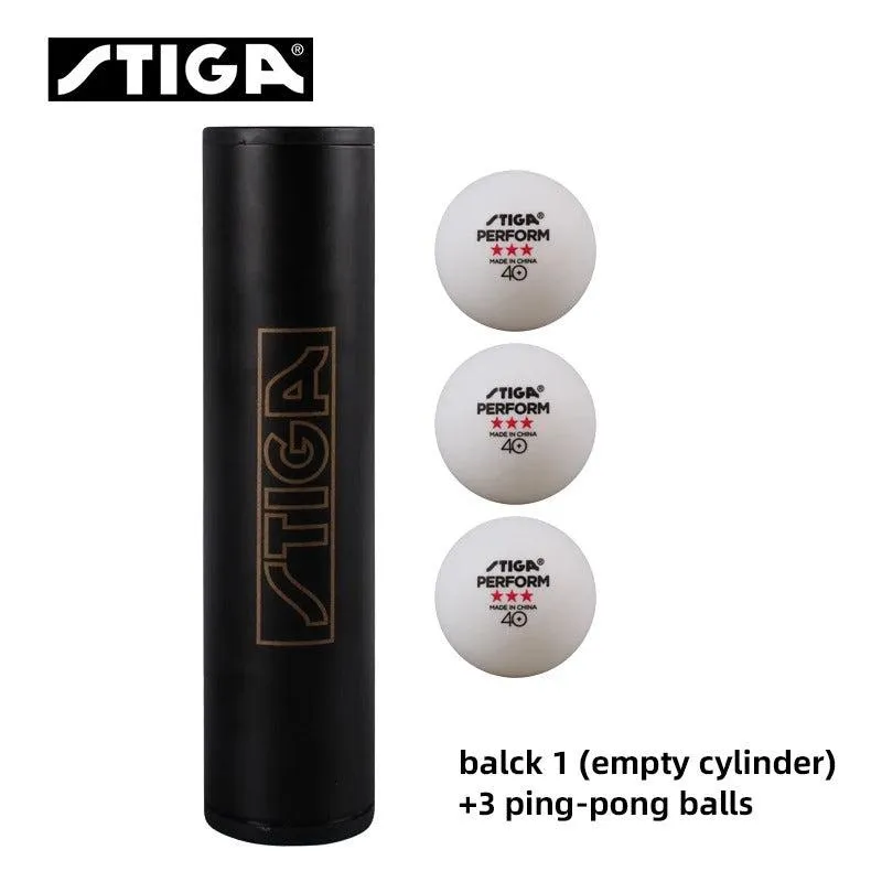 Stiga Table Tennis Rubber Roller & Ball Case   3 Perform 3-Star Balls