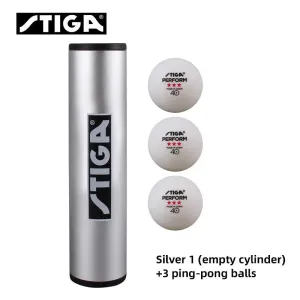 Stiga Table Tennis Rubber Roller & Ball Case   3 Perform 3-Star Balls