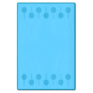 Teal Tennis Racquets Towel