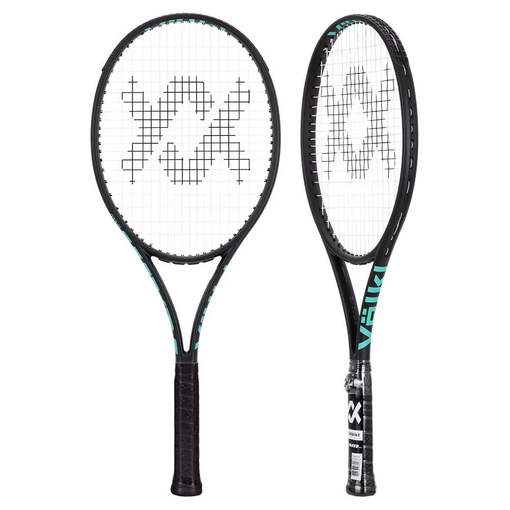 Team Speed Prestrung Tennis Racquet Black and Turquoise