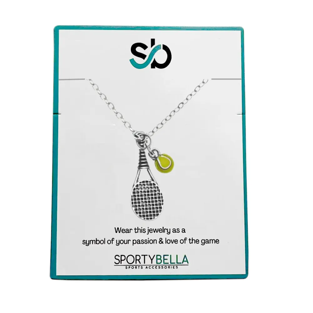 Tennis Racket Charm Necklace