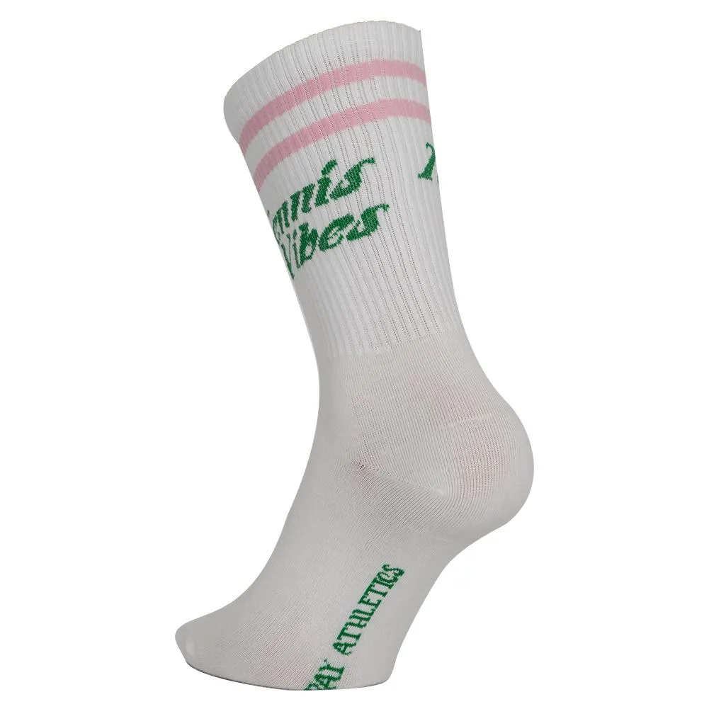 Tennis Vibes Socks Pink and Green