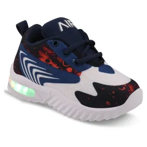 Tiny Kids Kids LED Light Up Shoes, LED Sneakers, Shoes for Boys Girls, Casual Shoes for Kids, Outdoor/Sports/Running Shoes(Blue red T-202)