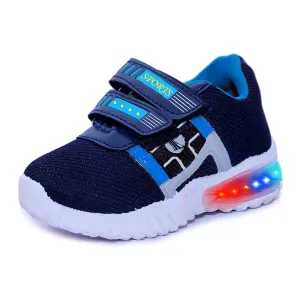 Tiny Kids LED Light Up Shoes, LED Sneakers, Shoes for Boys Girls, Casual Shoes for Kids, Outdoor/Sports/Running Shoes(RS2-NB-SKBLT51_4.5-5 YR) Blue