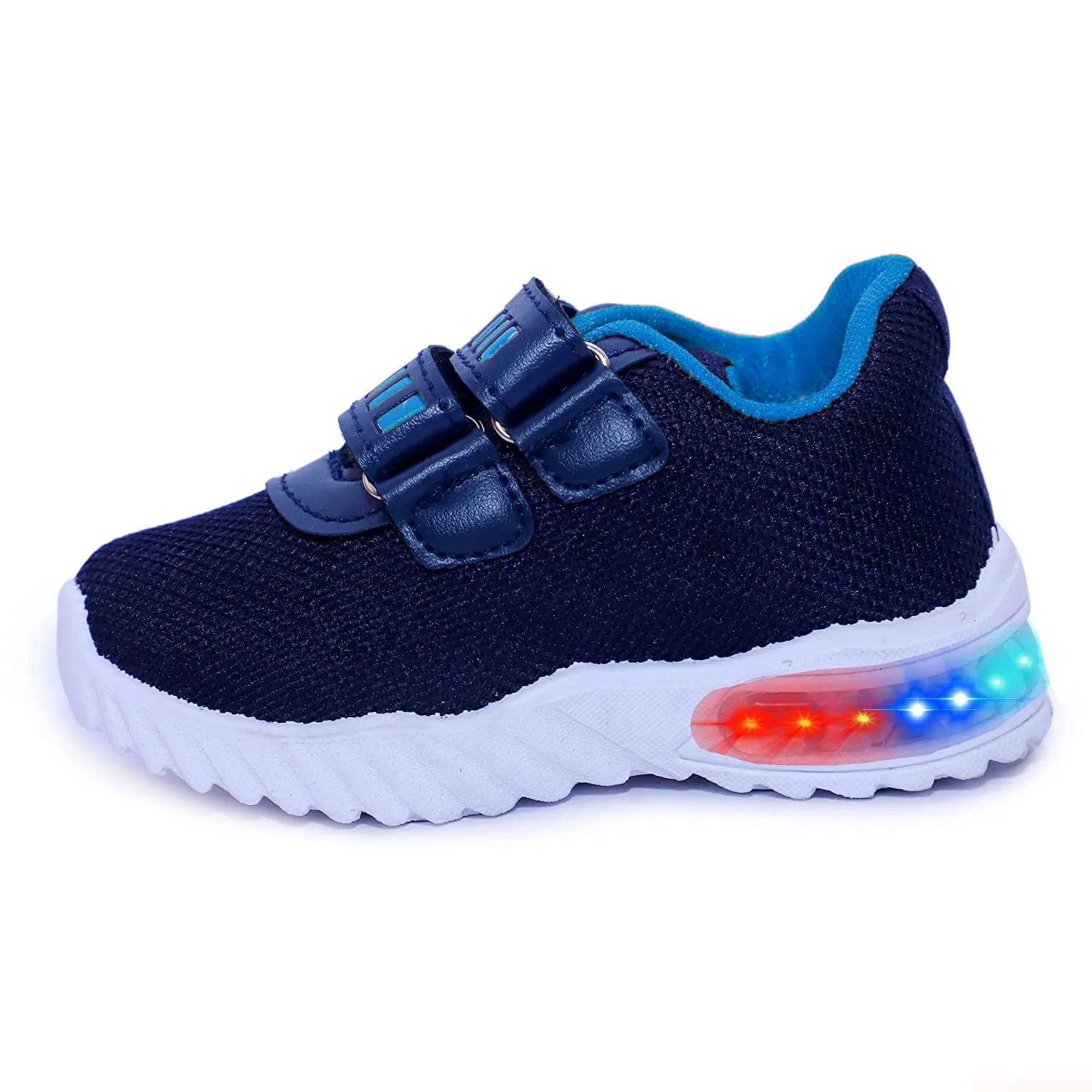 Tiny Kids LED Light Up Shoes, LED Sneakers, Shoes for Boys Girls, Casual Shoes for Kids, Outdoor/Sports/Running Shoes(RS2-NB-SKBLT51_4.5-5 YR) Blue