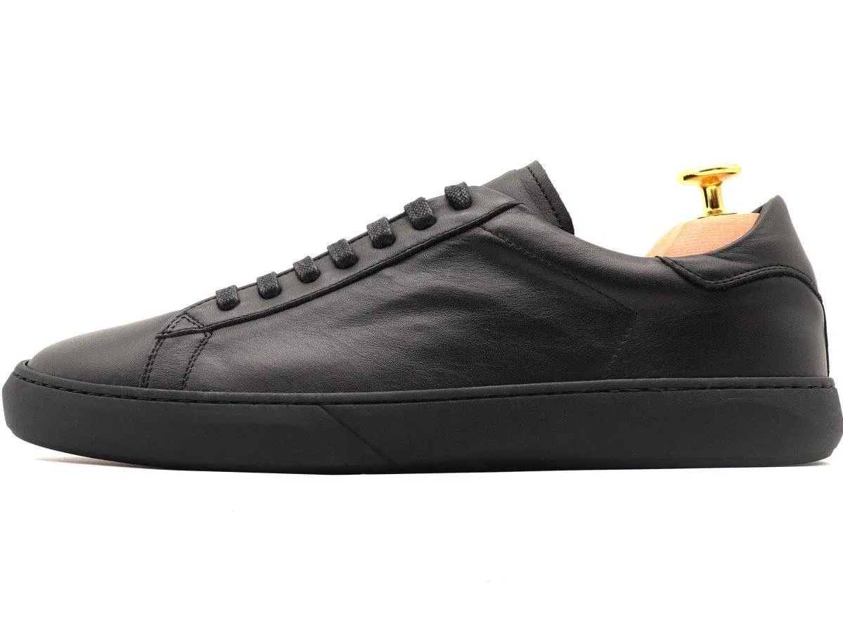 Tomlins Men's Calf Leather Low Top Sneakers - Black