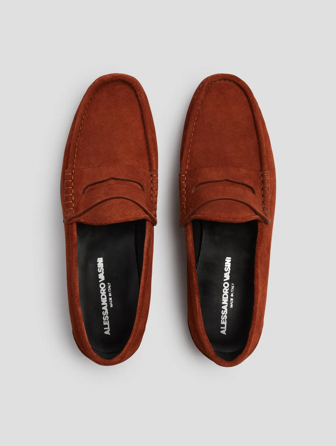 TONY PENNY LOAFER IN  RUST SUEDE