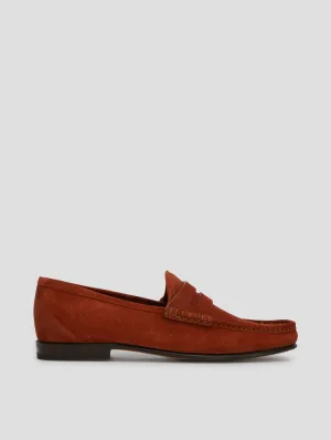 TONY PENNY LOAFER IN  RUST SUEDE