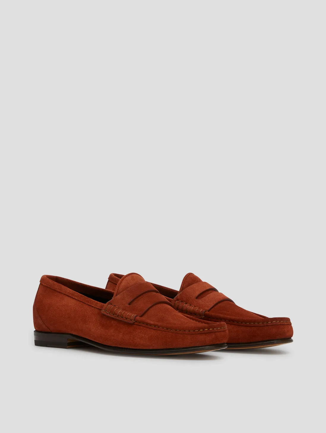 TONY PENNY LOAFER IN  RUST SUEDE