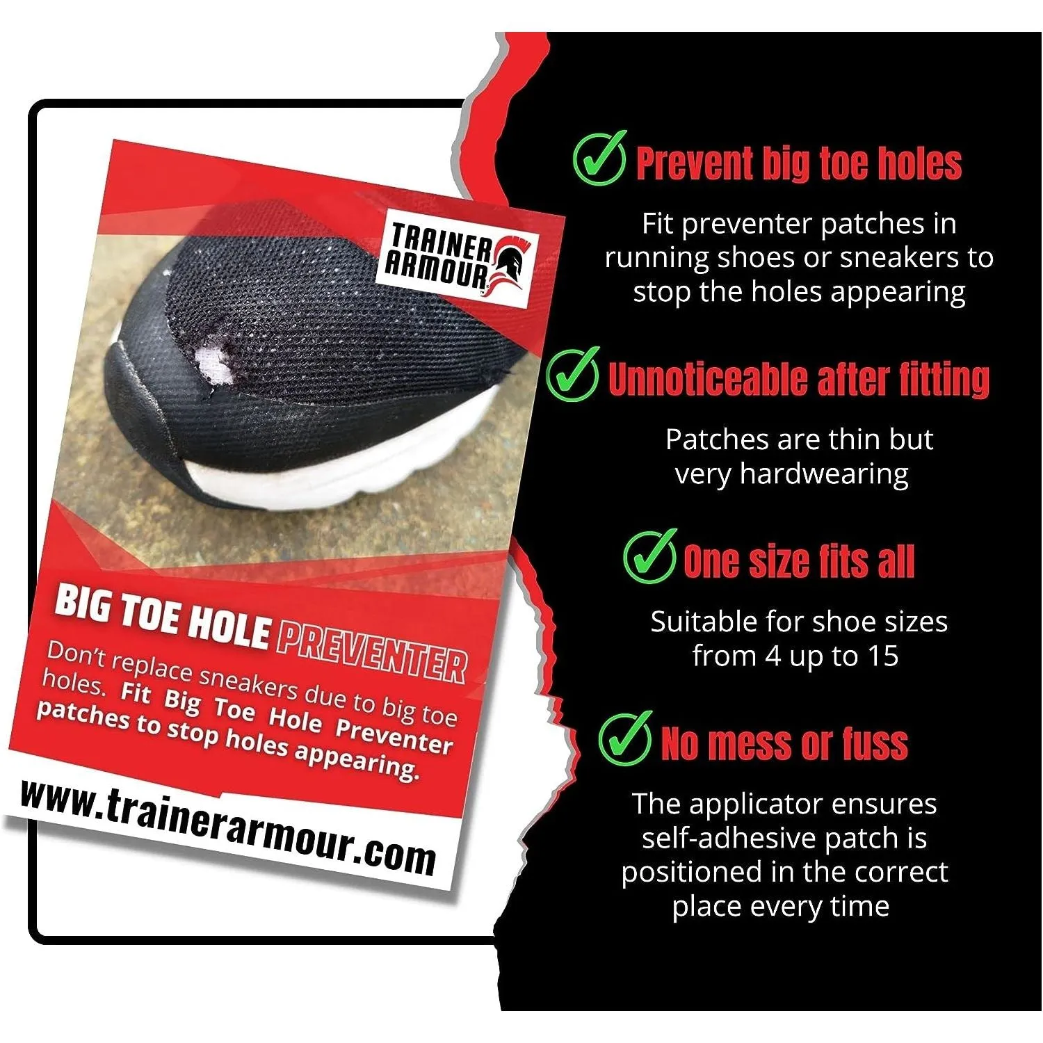 Trainer Armour Big Toe Hole Preventer