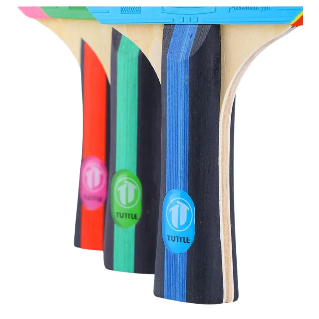 Tuttle 7-Ply All Wood Table Tennis Bat - Pink, Blue or Green