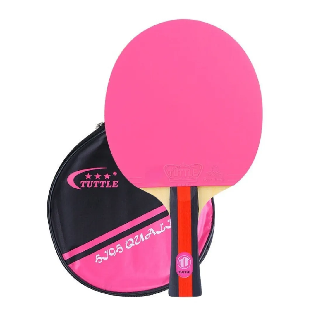 Tuttle 7-Ply All Wood Table Tennis Bat - Pink, Blue or Green