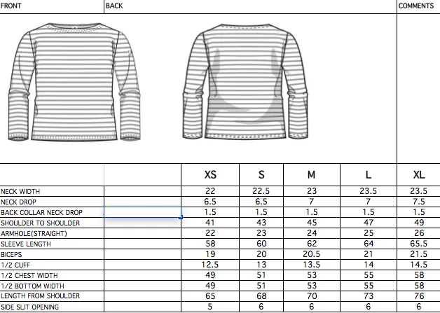 Unisex Striped Breton Top - French Blue / Cream