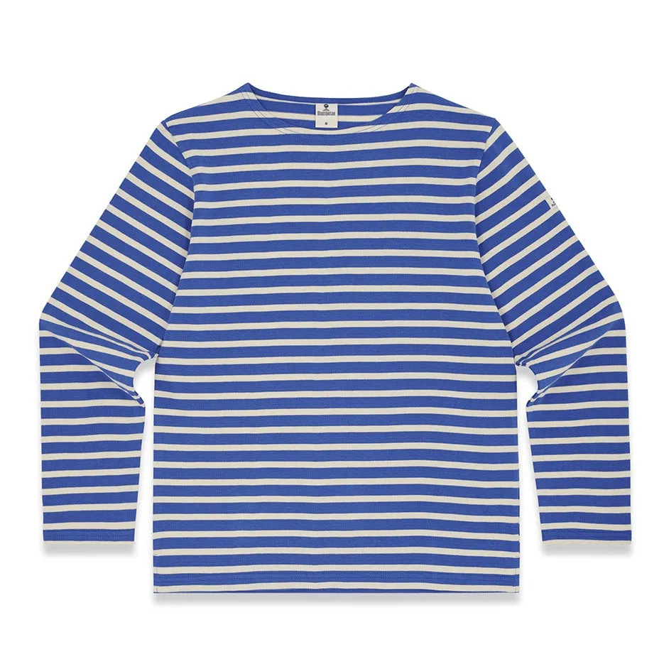 Unisex Striped Breton Top - French Blue / Cream