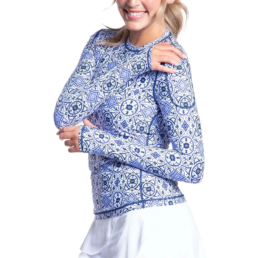 Womens 24/7 Tennis Top Maroccan Tiles