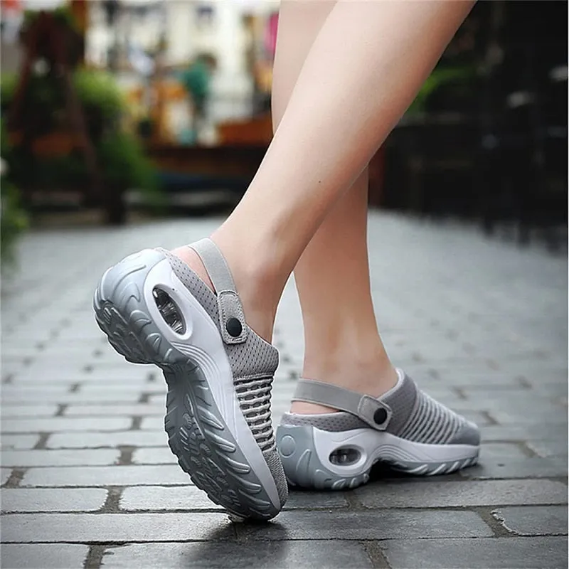 Womens Breathable Mesh Platform Outdoor Walking Casual Sandals