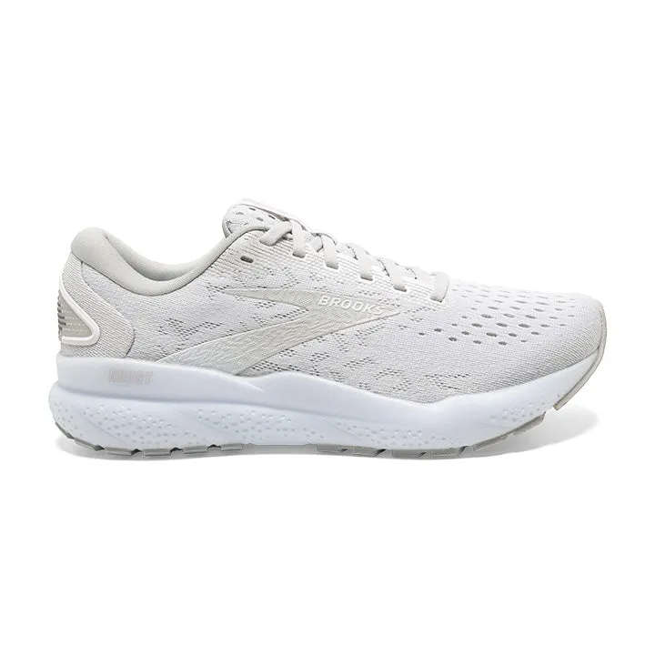 Women's Brooks Ghost 16 1204071B151 Color: White/White/Grey