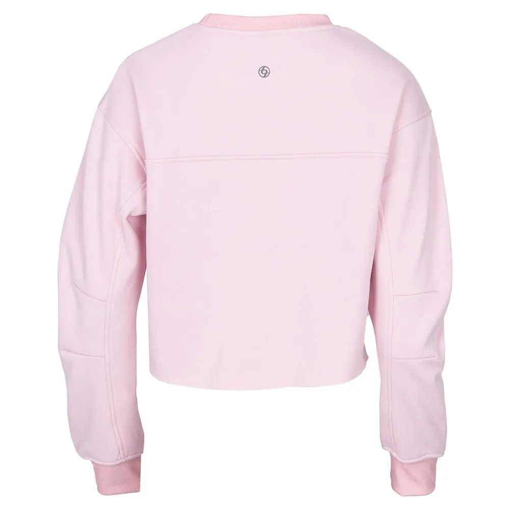 Women's Cropped Tennis Sweatshirt Soft Pink