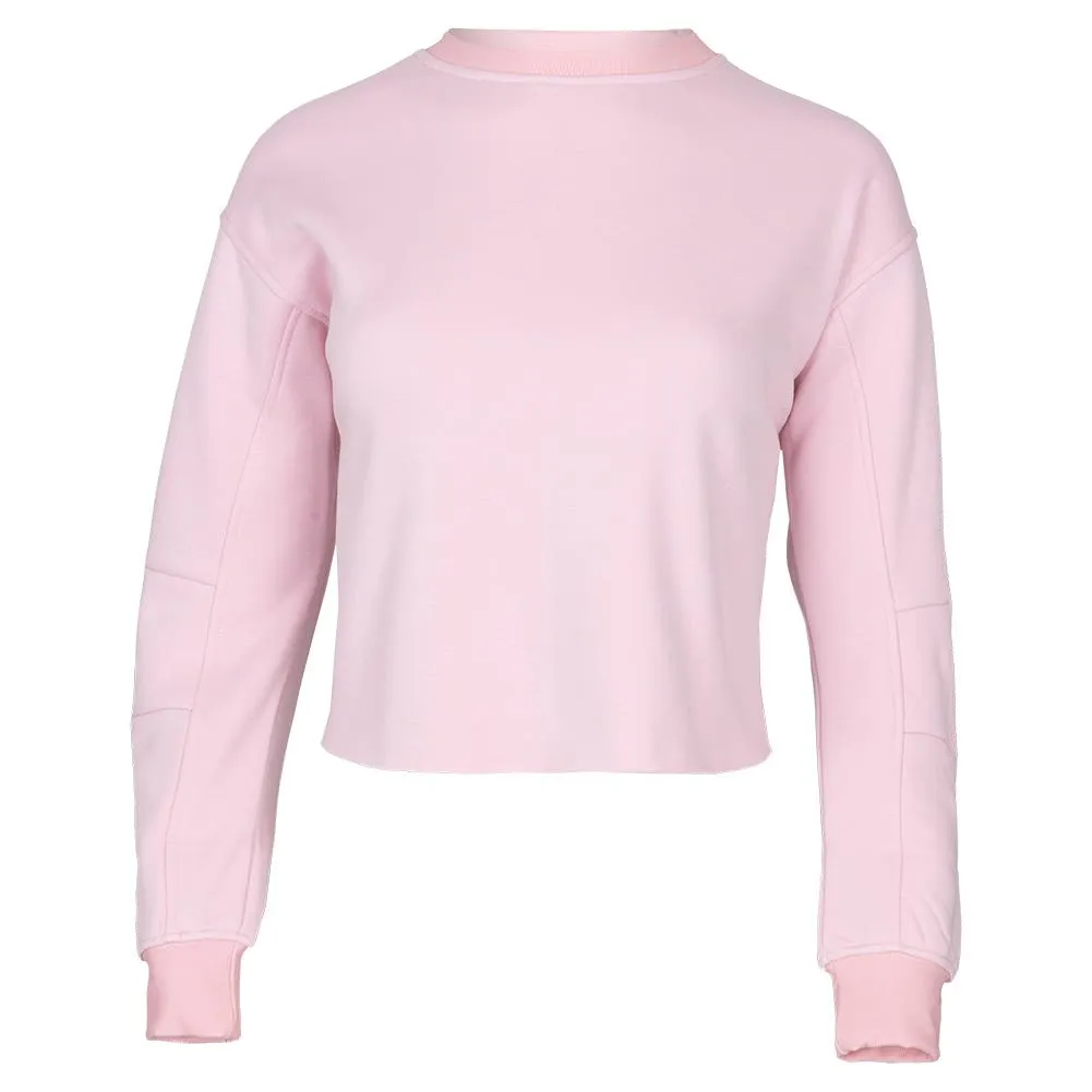 Women's Cropped Tennis Sweatshirt Soft Pink