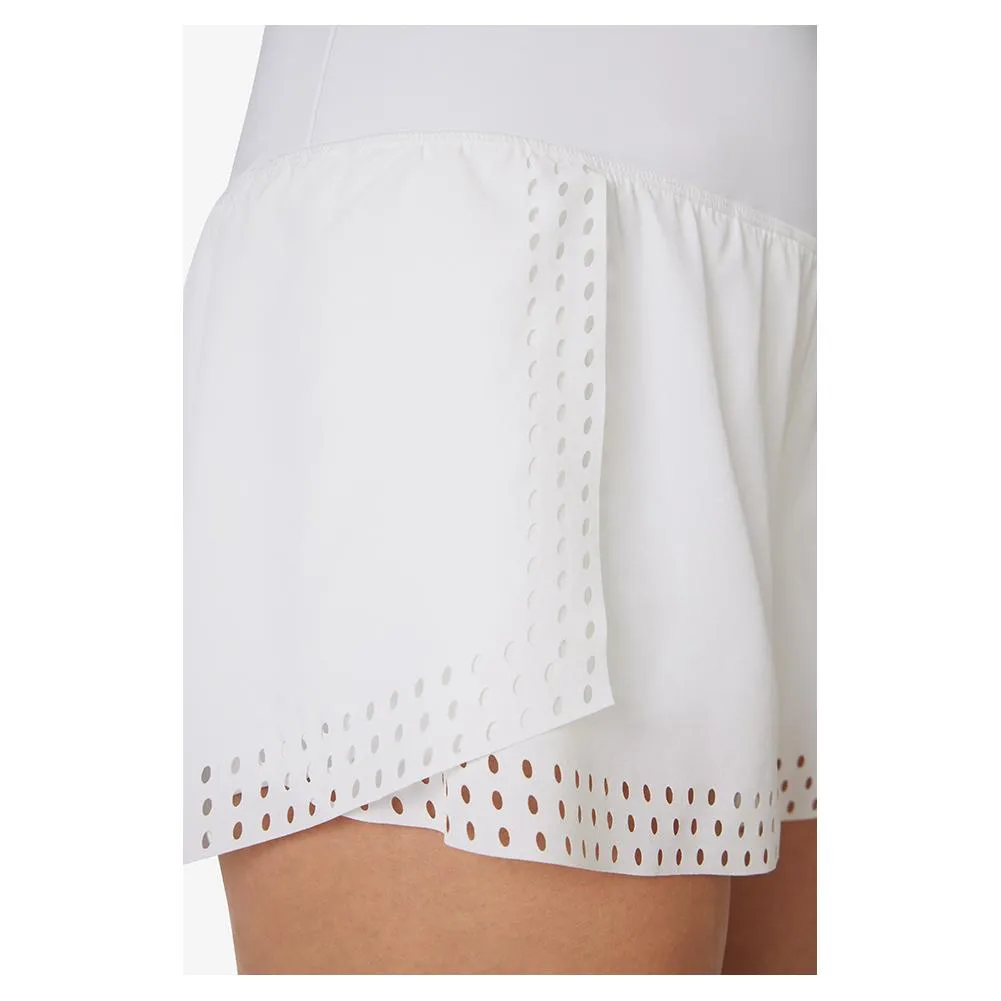 Women's Double Layer Tennis Short White