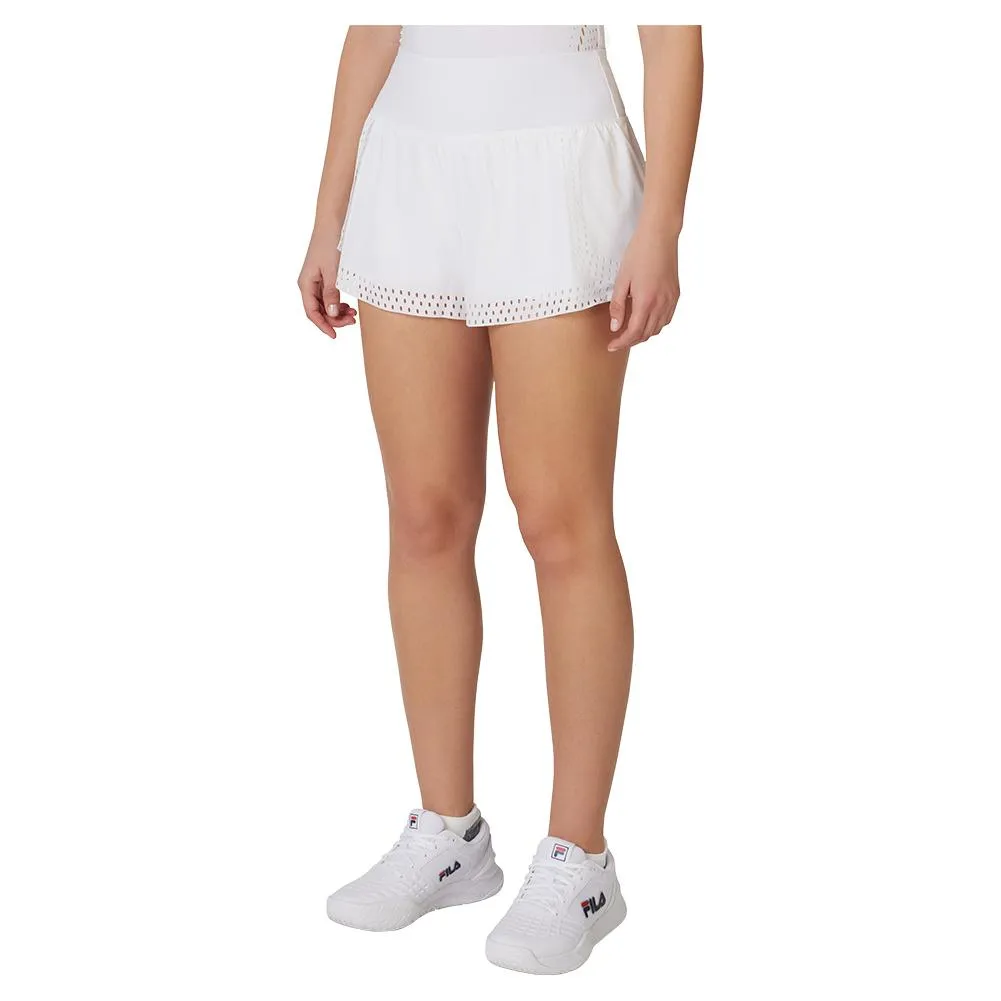 Women's Double Layer Tennis Short White