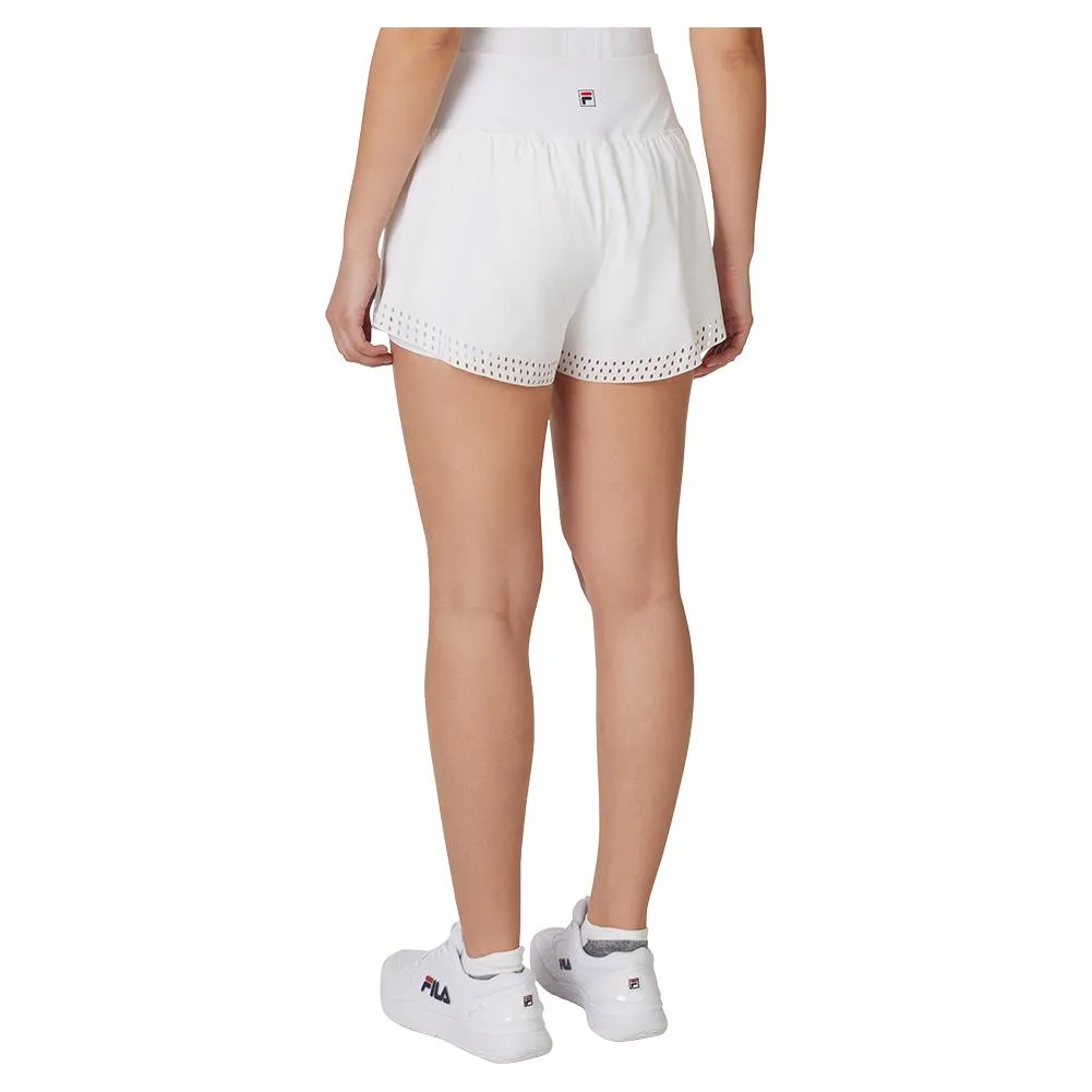 Women's Double Layer Tennis Short White