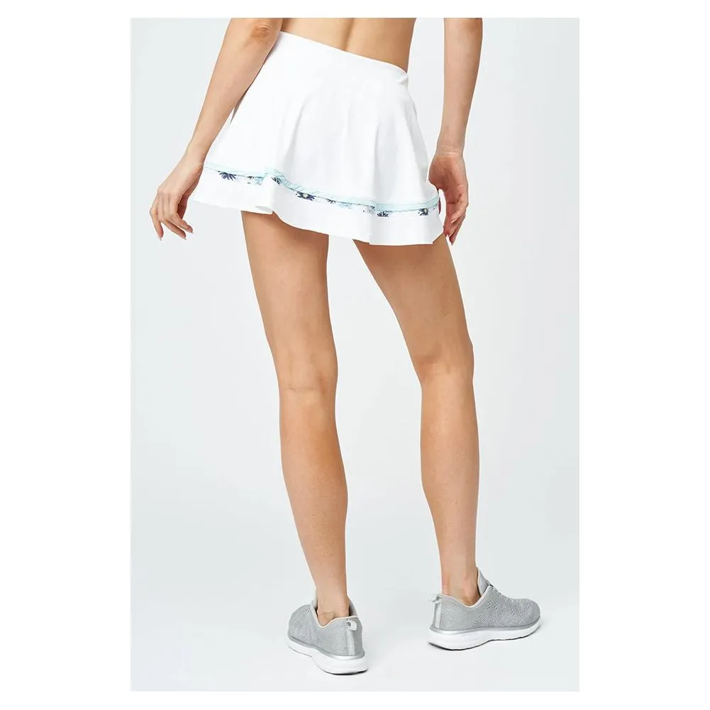 Women's Elite Banded Arena Tennis Skort White and Fleur