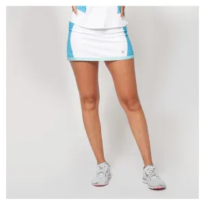 Women's Elite Cadet Tennis Skort White and Tropic Blue