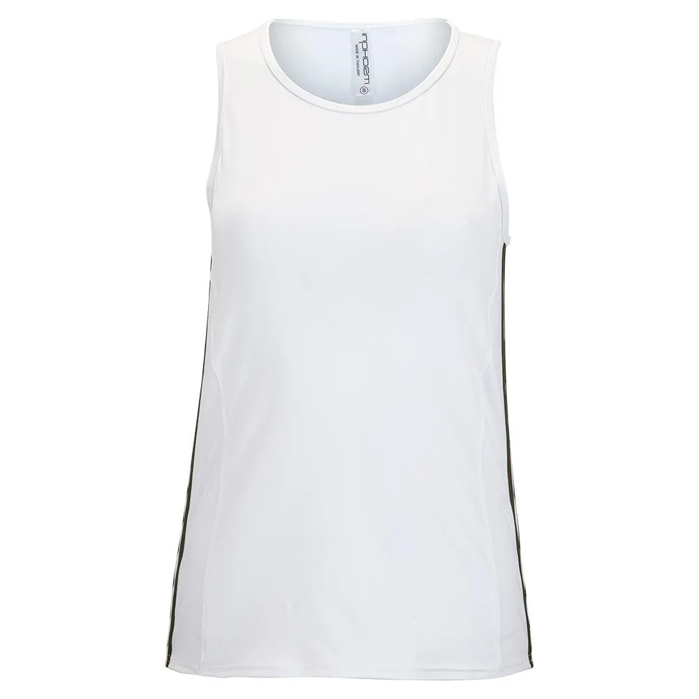 Women's Faith Tennis Tank White and Militaire