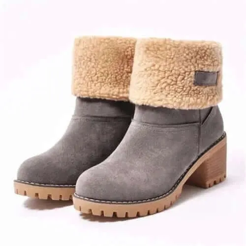 Women's Fur Warm Snow Boots 2023 Winter New Warm Wool Booties Ankle