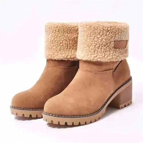 Women's Fur Warm Snow Boots 2023 Winter New Warm Wool Booties Ankle