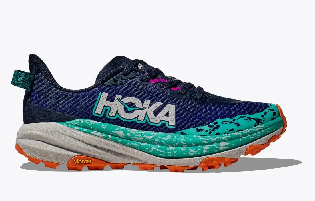 WOMEN'S HOKA SPEEDGOAT 6 1147811VYM COLOR: VARISITY NAVY METEOR