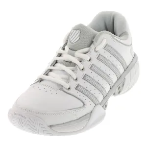 Women's HyperCourt Express Leather Tennis Shoes White and Silver