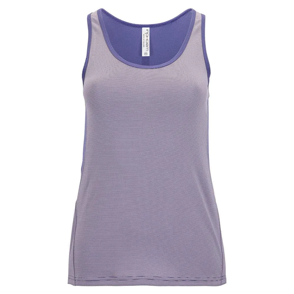 Women's Kai Tennis Tank Lavender Stripes