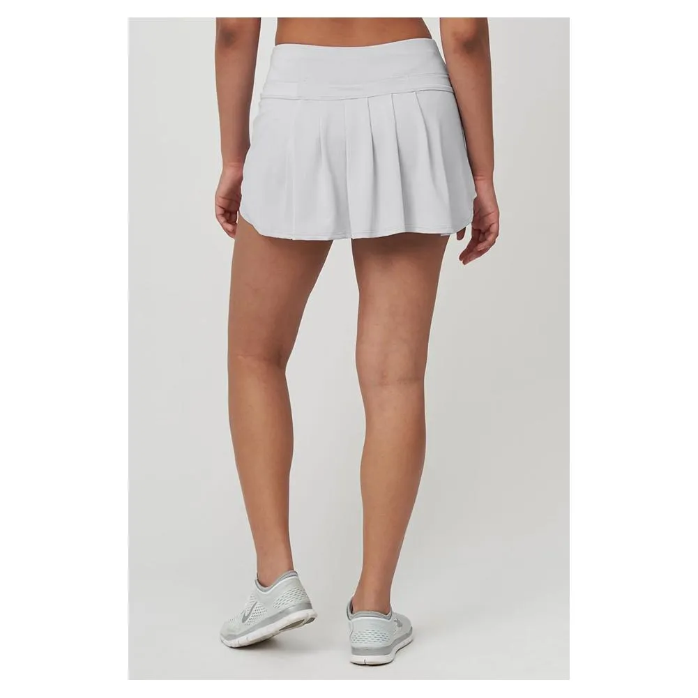 Women's Knit Pindot Pace Tennis Skort White