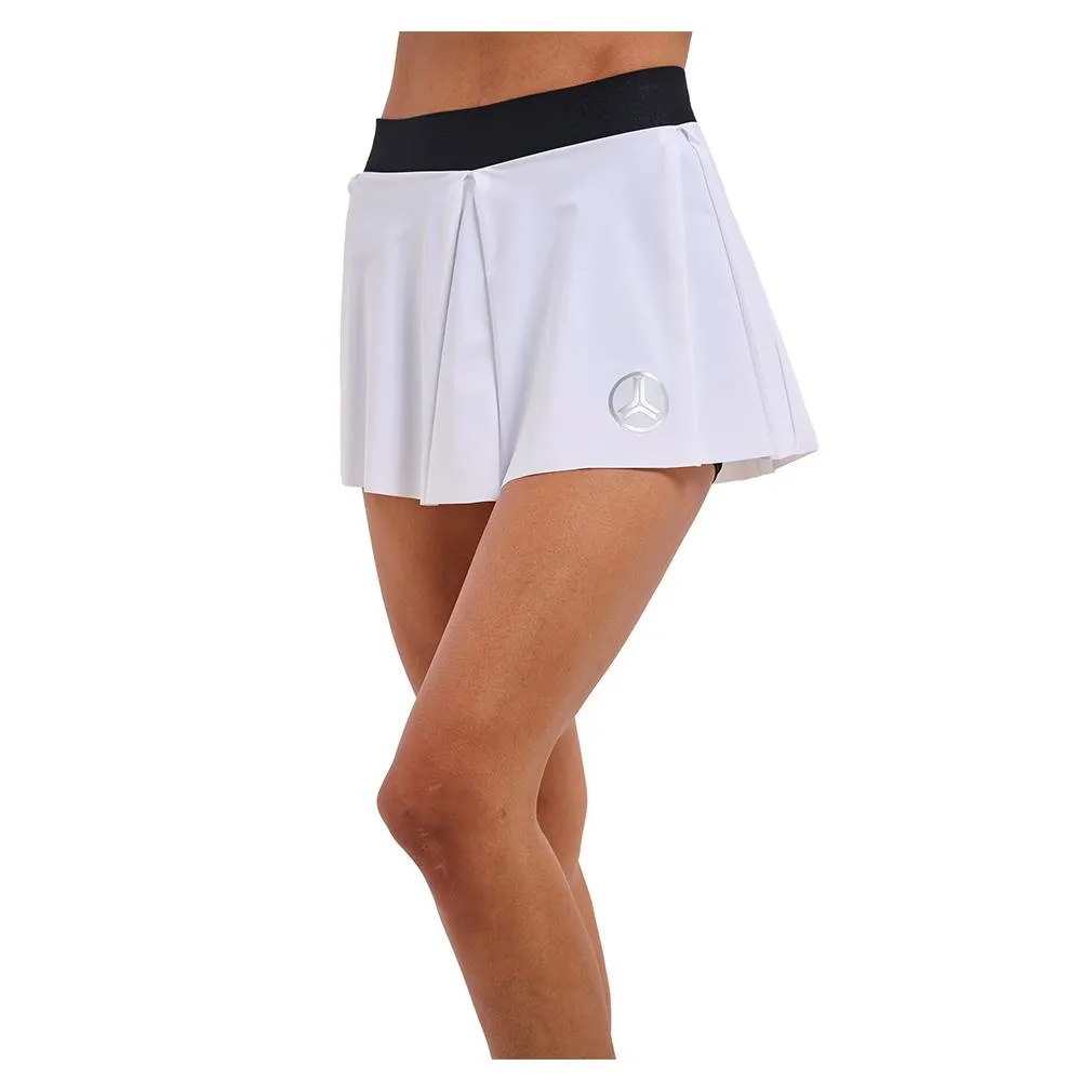 Women's Love Pleated Tennis Skort White