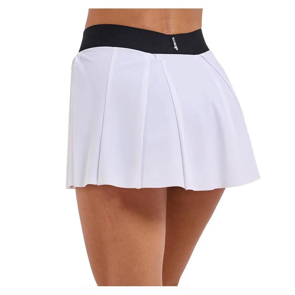 Women's Love Pleated Tennis Skort White