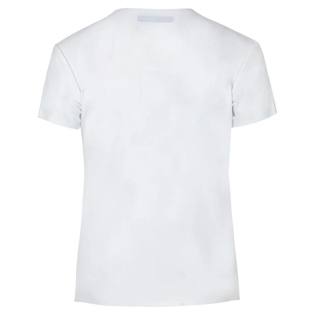 Women's Match Short Sleeve Bonded Tennis Top and Headband White