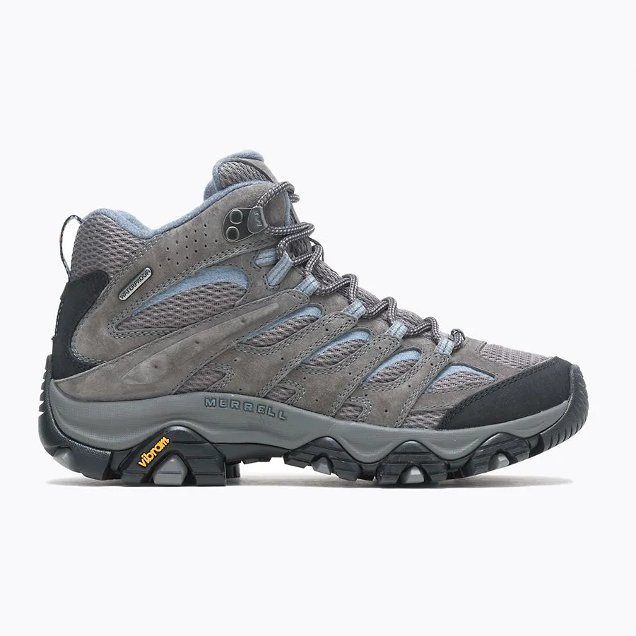 Women's Merrell Moab 3 Mid Waterproof Color: Granite (MEDIUM & WIDE WIDTH)