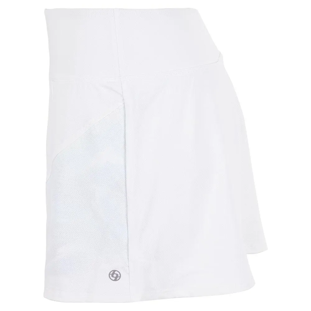 Women's Power Tennis Skort White and Net Graffiti