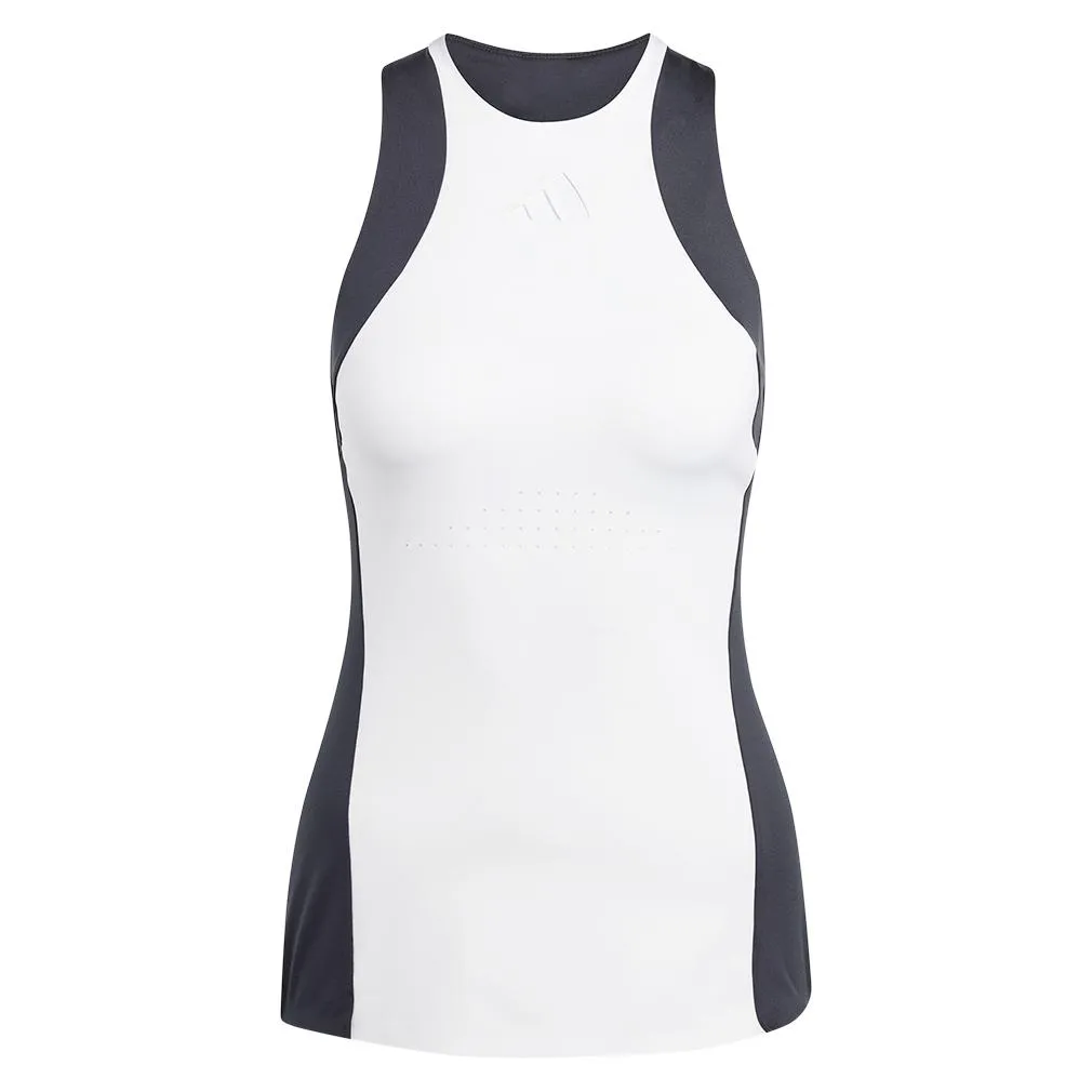 Women's Premium Tennis Tank White and Black