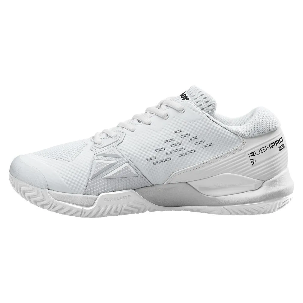 Women's Rush Pro Ace Wide Tennis Shoes White and Black