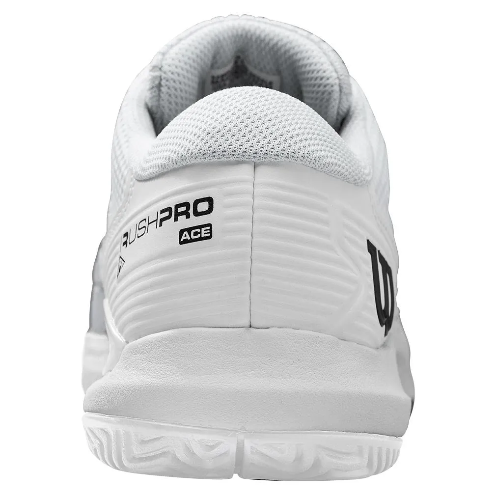 Women's Rush Pro Ace Wide Tennis Shoes White and Black