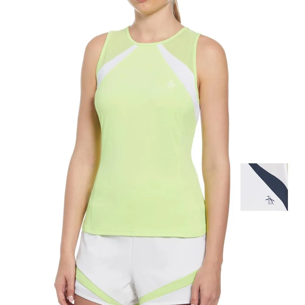 Women's Scoop Collar Block Tennis Tank