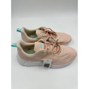 Women's Size 9, Pink and Aqua Low Top Lace Up Sneakers