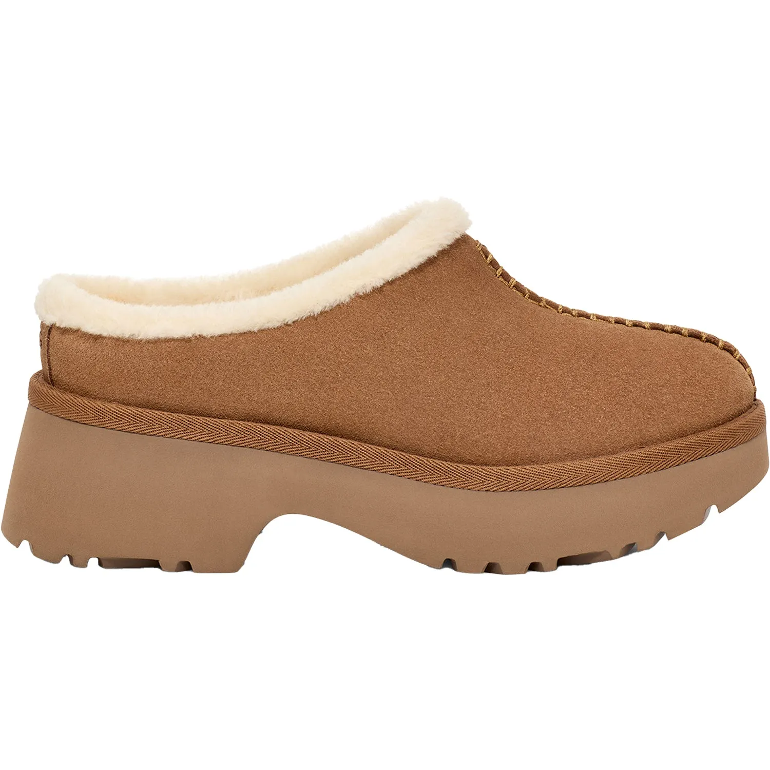 Women's UGG New Heights Cozy Clog Chestnut Suede