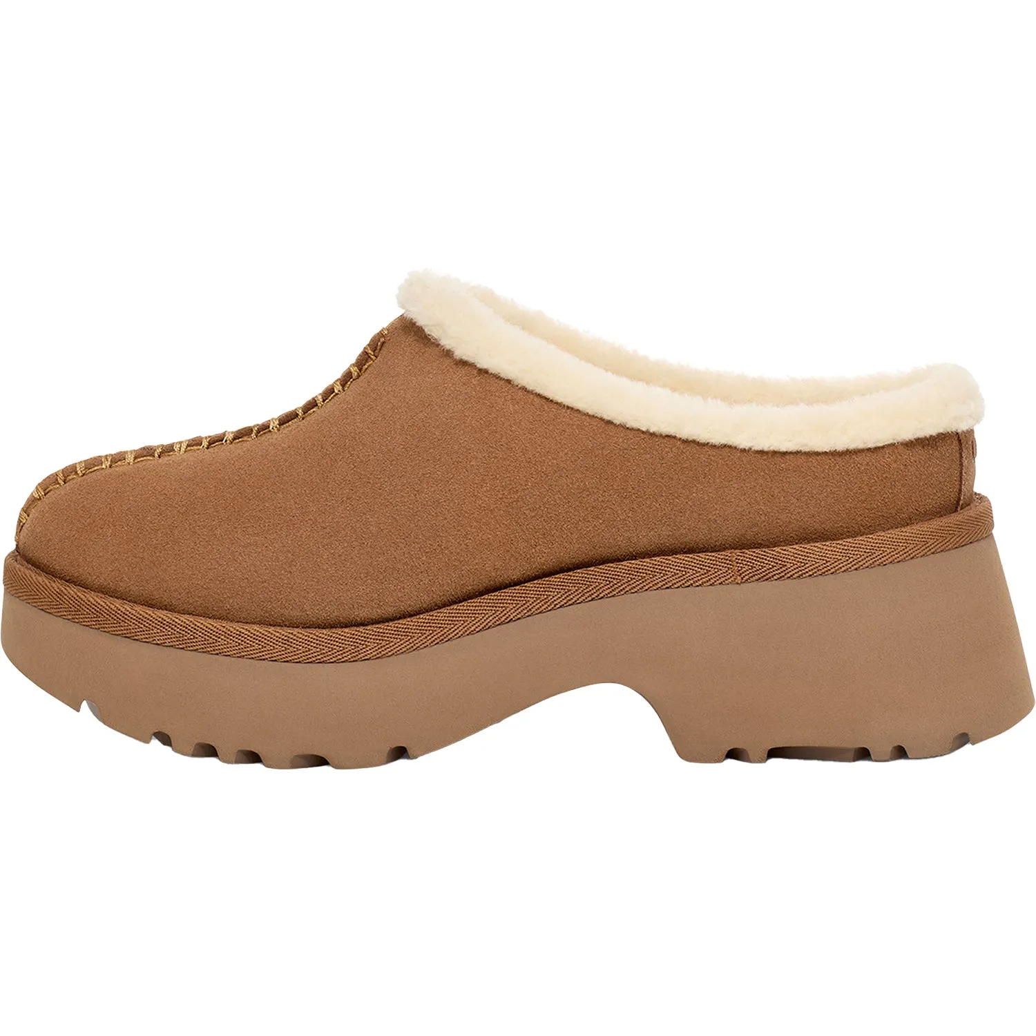 Women's UGG New Heights Cozy Clog Chestnut Suede