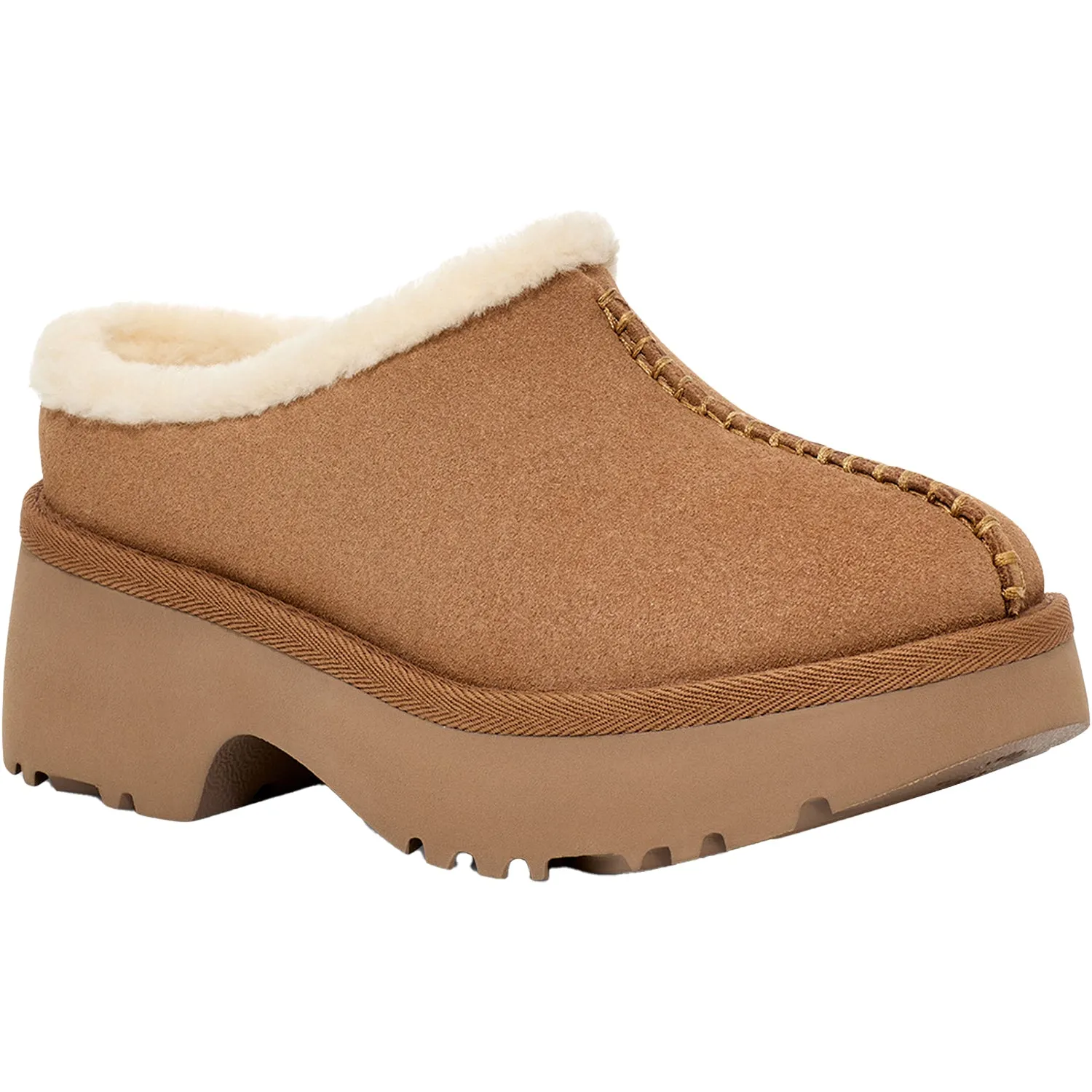 Women's UGG New Heights Cozy Clog Chestnut Suede