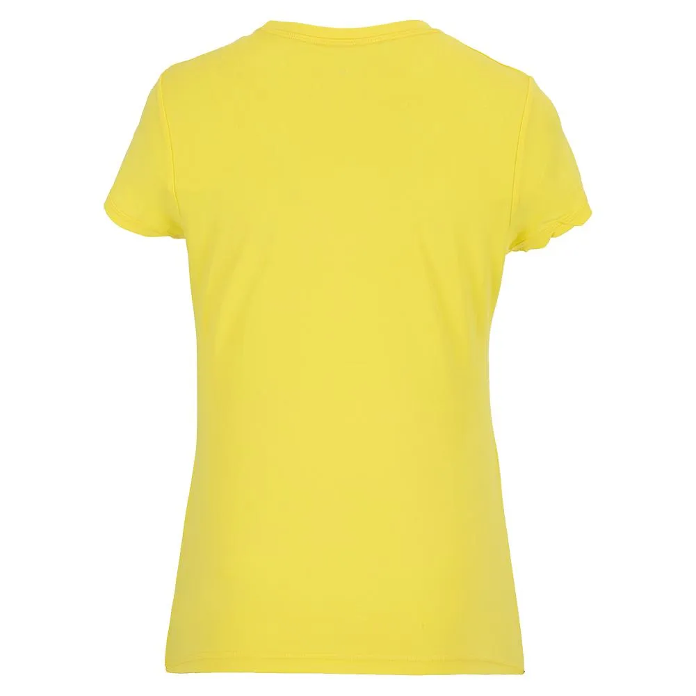 Women`s UV Short Sleeve Tennis Top Sunshine