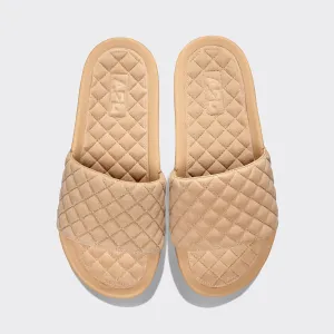 Women's Vegan Suede Lusso Slide Tan